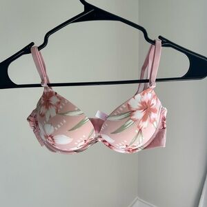 New VS Floral Pink Women's Pushup Bra 34B